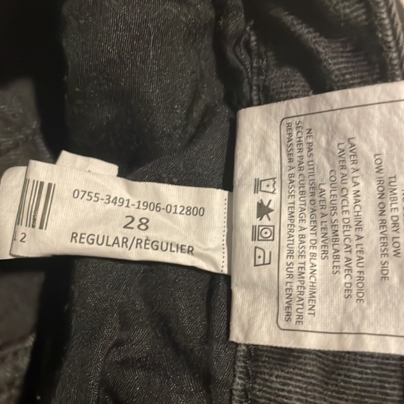 Black blue notes jeans with ripped legs, skinny Jean, high waisted - Picture 4 of 5